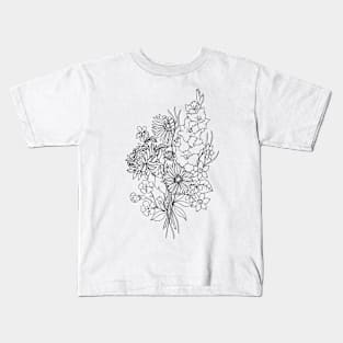 Floral Birthmonth Bouquet Kids T-Shirt